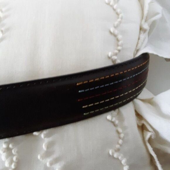 Greg Norman Brown Leather Belt size 36 - Picture 3 of 9